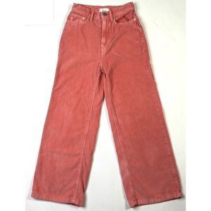 BDG Corduroy Pants Women's 26 High & Wide Pink Wide Leg Urban Outfitters